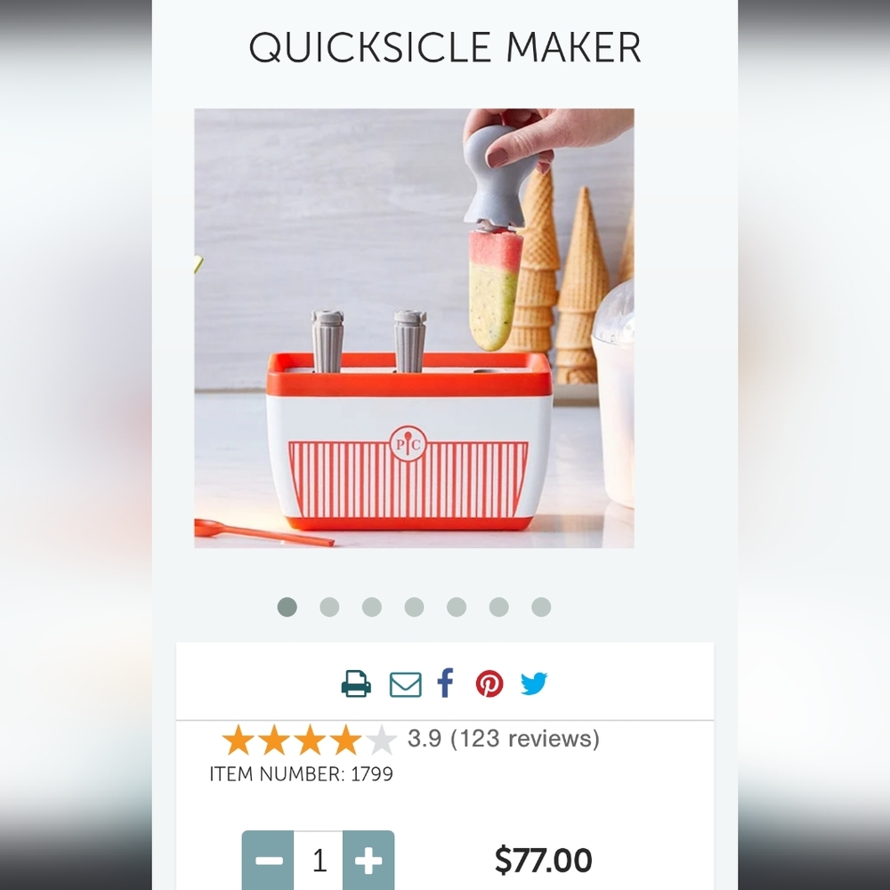 Pampered Chef QuickSicle Maker